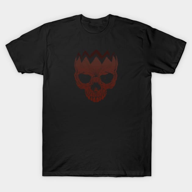 Skull - Red T-Shirt by WhiteRave